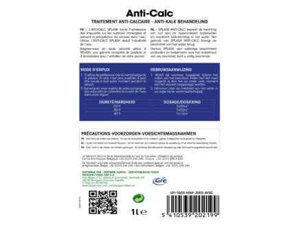 Splash Anti-calc contre le calcaire 1l