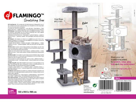 Flamingo Goro krabpaal 122x69,5x198 cm