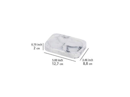 Wenko Desio porte-savon marbre 12,7x2x8,8 cm
