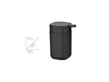 Wenko Davos zeepdispenser 350ml mat zwart