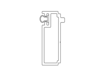 Sealskin Inc. verbredingsprofiel voor draaideuren 200cm zilver