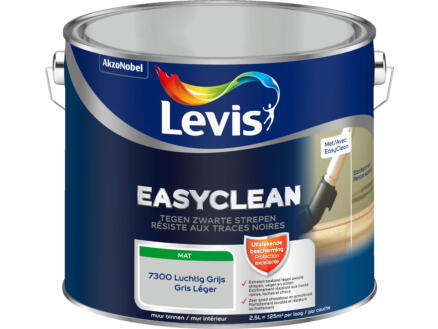  Levis EasyClean peinture murale rÃ©siste aux traces noires 2,5l gris lÃ©ger