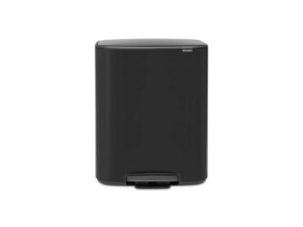 Brabantia Bo pedaalemmer 2x30l mat zwart