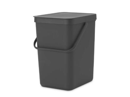 Brabantia poubelle Sort & Go 25l gris foncÃ©