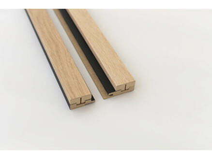 Latt afwerkprofiel set pepper oak/mat zwart