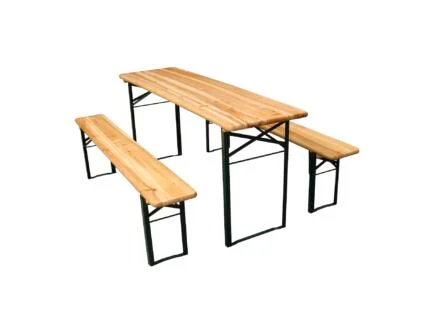  Garden Plus table de pique-nique Munich 175 175x76,5 cm brun