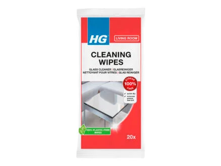 HG glasreiniger doekje 20 stuks