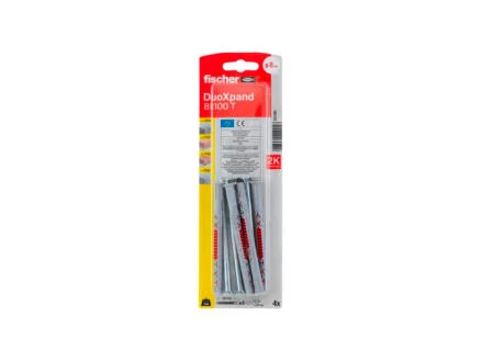 Fischer DuoXpand T cheville rallongÃ©e 8x100 mm avec vis 4 piÃ¨ces