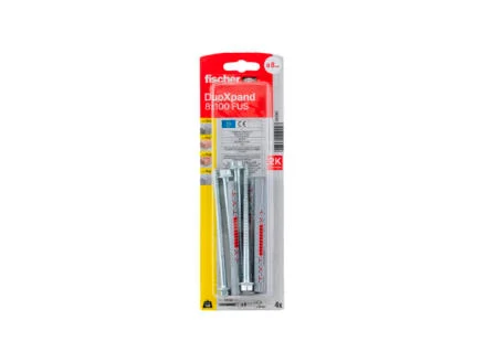 Fischer DuoXpand FUS cheville rallongÃ©e 8x100 mm avec vis 4 piÃ¨ces
