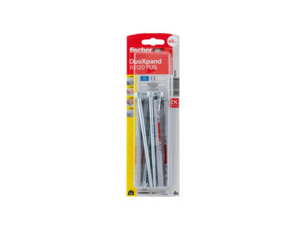 Fischer DuoXpand FUS constructieplug 8x120 mm met vijs 4 stuks