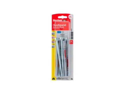Fischer DuoXpand FUS cheville rallongÃ©e 8x120 mm avec vis 4 piÃ¨ces