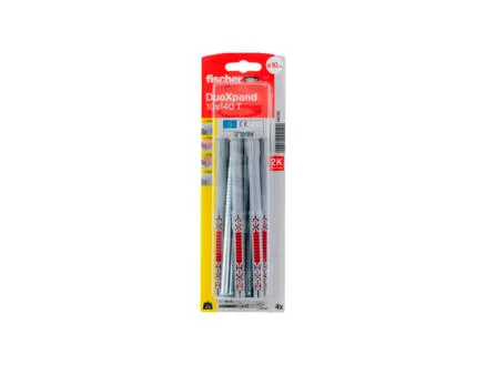 Fischer DuoXpand T constructieplug 10x140 mm met vijs 4 stuks
