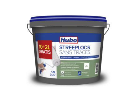 Hubo peinture murale sans traces 10+2l blanc