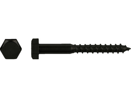 Pgb-fasteners houtdraadbout DIN571 8x30 mm zwart 6 stuks