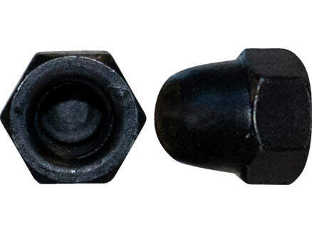 Pgb-fasteners Ã©crou borgne Ã  six pans DIN1587 M6 noir 12 piÃ¨ces