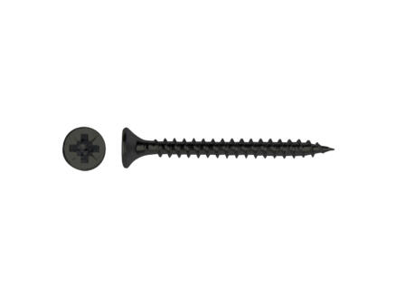 Pgb-fasteners vis pour bois agglomÃ©rÃ© TF-Z 4x16 mm noir 25 piÃ¨ces