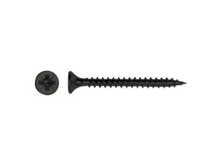 Pgb-fasteners vis pour bois agglomÃ©rÃ© TF-Z 4x50 mm noir 20 piÃ¨ces