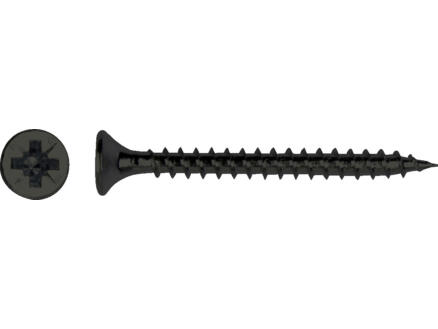 Pgb-fasteners vis pour bois agglomÃ©rÃ© TF-Z 5x50 mm noir 10 piÃ¨ces