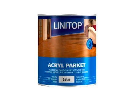  Linitop parketvernis acryl zijdeglans 0,75l kleurloos