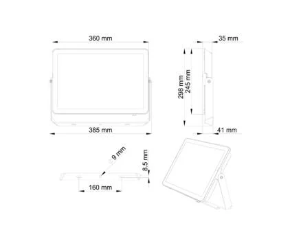 ProjectLine LED straler 150W zwart