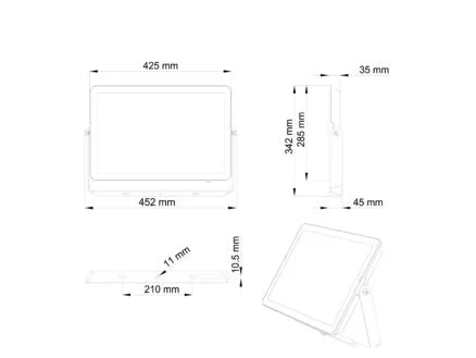 ProjectLine LED straler 200W zwart