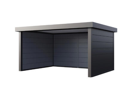 Telluria Singolo 4836 abri de jardin en mÃ©tal 358x478x265 cm + kit Ã©lectricitÃ© anthracite