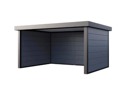 Telluria Singolo 4836 metalen overkapping 358x478x265 cm + elektriciteit lichtgrijs