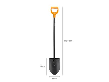 Fiskars Solid bêche de jardin 28x18 cm + manche D 116,6cm