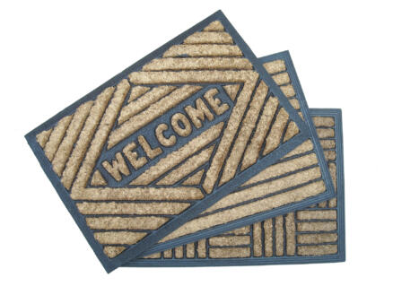 Kokosmat rubber welcome 45x75 cm