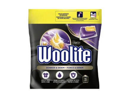 Woolite capsule lessive foncÃ©/denim 28 piÃ¨ces