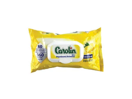Carolin lingettes de nettoyage citron 80 piÃ¨ces