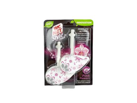WC-net Style Crystal WC-blokje pink flowers 2 stuks