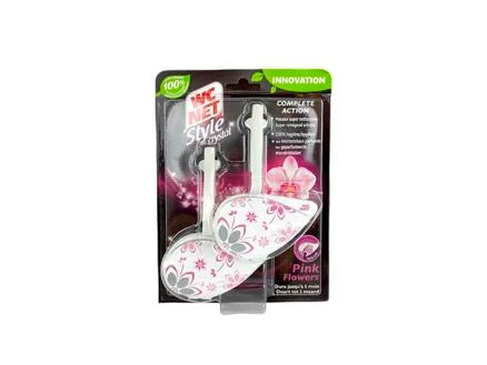 WC-net Style Crystal bloc WC pink flowers 2 piÃ¨ces