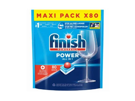 Finish Power All-In-1 tablettes lave-vaisselle 80 piÃ¨ces