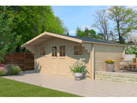 Gardenas Mont Blanc XL houten tuinhuis 505x385x248 cm blokhut