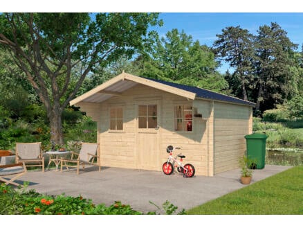 Gardenas Munchen XL houten tuinhuis 385x295x248 cm blokhut anticondensbescherming