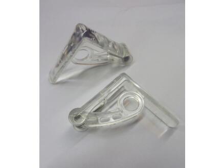 pinces Ã  table avec ressort PVC 4 piÃ¨ces transparent