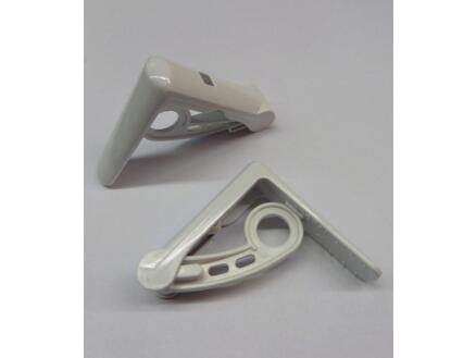 pinces Ã  table avec ressort PVC 100 piÃ¨ces blanc