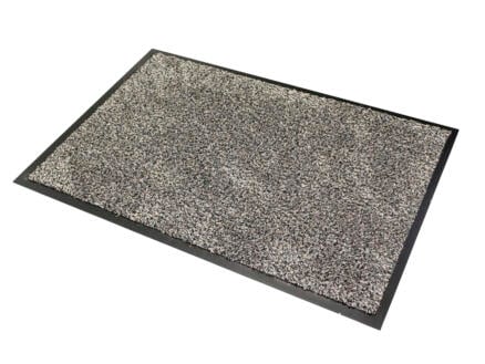 Paillasson en coton avec bord 40x60 cm gris-beige