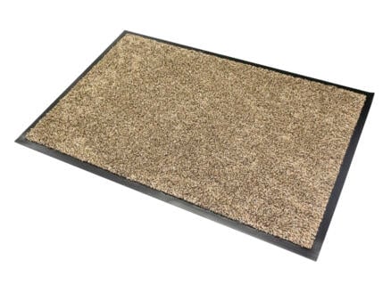 Katoenmat met boord 60x90 cm beige