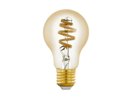Eglo ampoule LED poire spirale filament E27 5W verre ambrÃ©