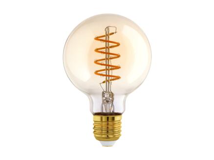 Eglo ampoule LED globe filament G95 E27 4W verre ambrÃ©