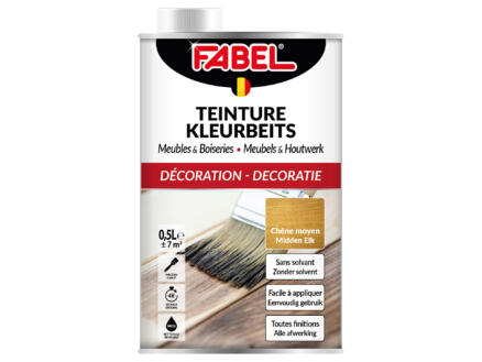  Fabel kleurbeits meubels & houtwerk 0,5l midden eik