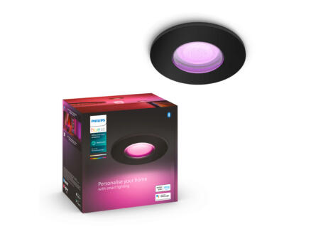  Philips Hue Xamento spot encastrable LED rond GU10 5,7W lumiÃ¨re blanche et colorÃ©e noir