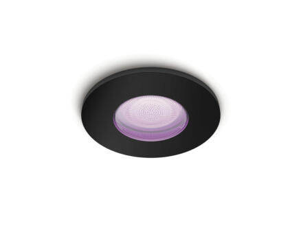 Philips Hue Xamento spot encastrable LED rond GU10 5,7W lumiÃ¨re blanche et colorÃ©e noir