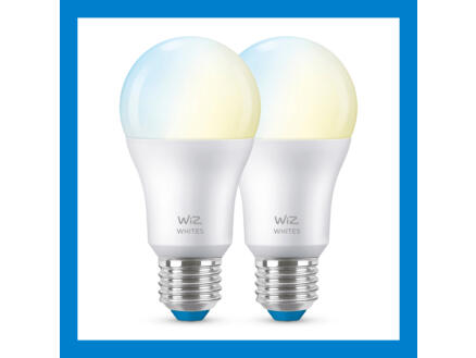 WiZ LED peerlamp E27 60W dimbaar 2 stuks