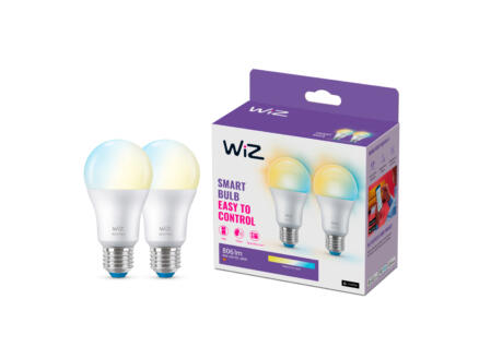 WiZ LED peerlamp E27 60W dimbaar 2 stuks