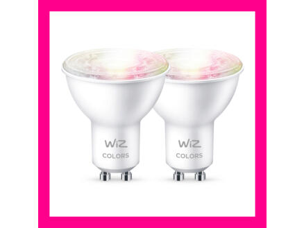 WiZ LED spot GU10 50W dimbaar RGB 2 stuks