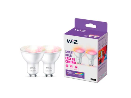 WiZ LED spot GU10 50W dimbaar RGB 2 stuks