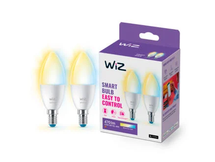 WiZ LED kaarslamp E14 40W dimbaar 2 stuks